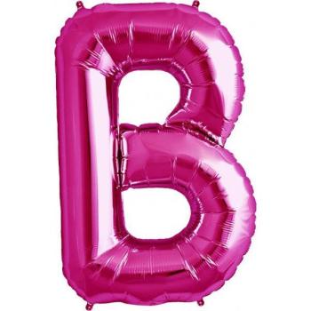 34" Letter B Foil Balloon - Pink NorthStar