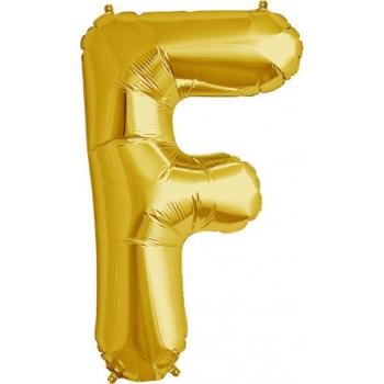 34" Letter F Foil Balloon - Gold