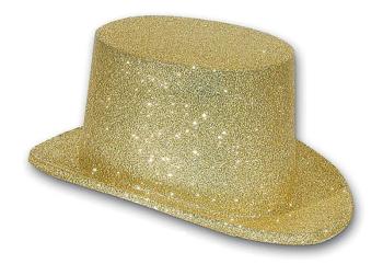 Glitter Top Hat - Gold