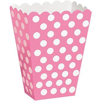 Polka Dot Popcorn Box - Pink Unique