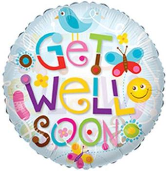 Get Well Elements Clear View 24" Foil Balloon