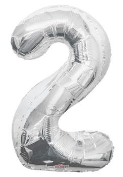 Balão Foil 34" nº 2 - Prata