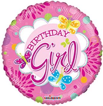 18" Foil Balloon "Birthday Girl" Kaleidoscope