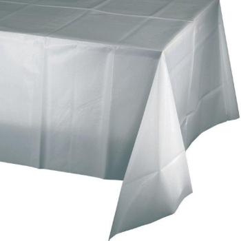 Plastic Tablecloth - Silver