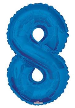 34" Foil Balloon nº 8 - Blue