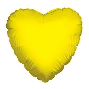 Balão Foil 18" Coração - Amarelo