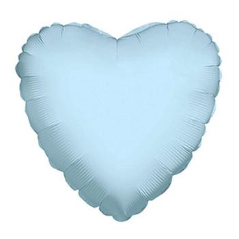 Balão Foil 18" Coração - Azul Claro