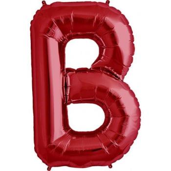 34" Letter B Foil Balloon - Red