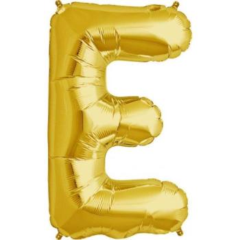 34" Letter E Foil Balloon - Gold NorthStar