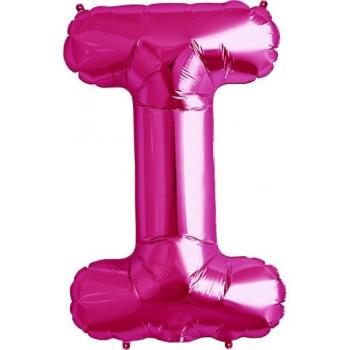 34" Letter I Foil Balloon - Pink