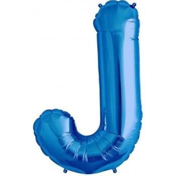 34" Letter J Foil Balloon - Blue