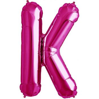 34" Letter K Foil Balloon - Pink