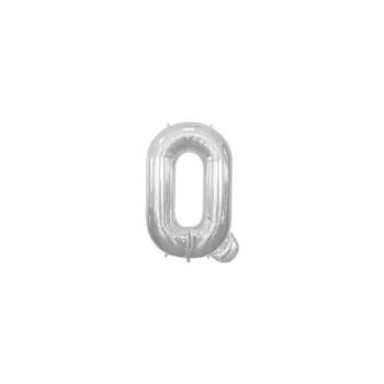 34" Letter Q Foil Balloon - Silver