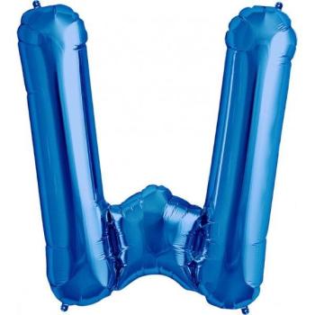 Balão Foil 34" Letra W - Azul