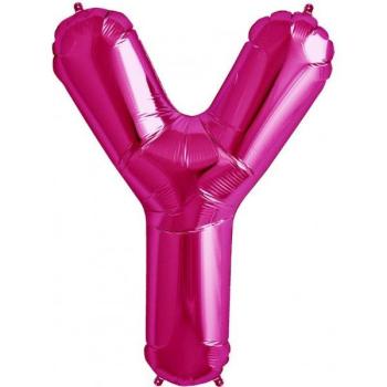 34" Letter Y Foil Balloon - Pink