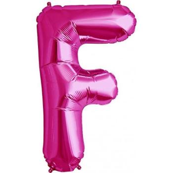 34" Letter F Foil Balloon - Pink
