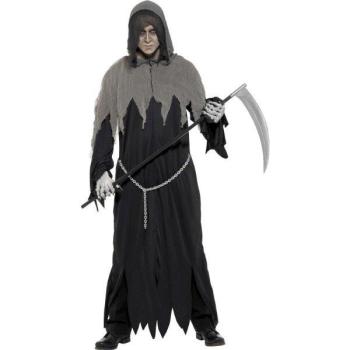 Reaper Costume Adult Black/Gray - Size M Smiffys