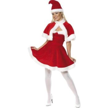 Mother Christmas Costume with Cape - Size S