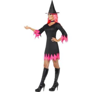 Black and Pink Witch Costume - Size S Smiffys
