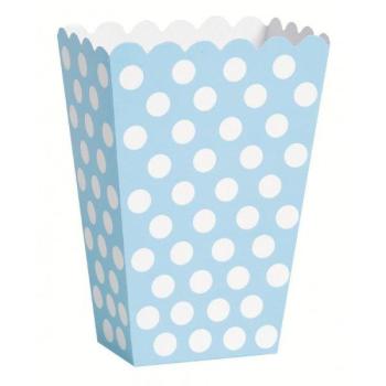 Polka Dot Popcorn Box - Sky Blue