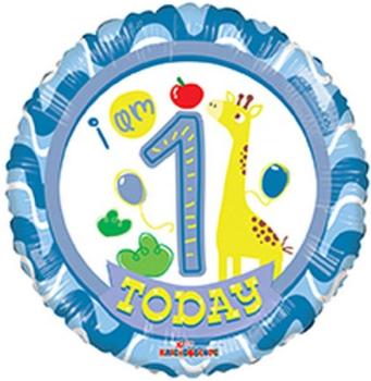 18" Foil Balloon 1st Birthday Boy Kaleidoscope