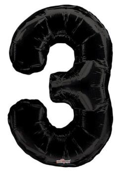34" Foil Balloon nº 3 - Black
