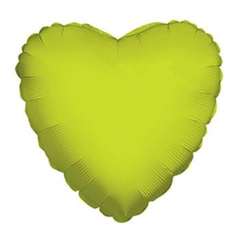 18" Heart Foil Balloon - Lime Green