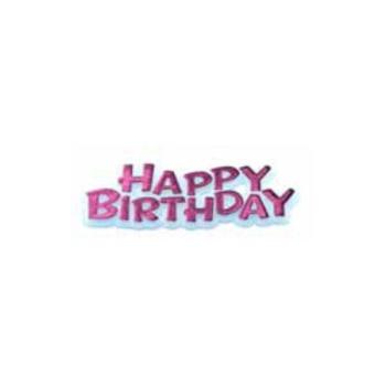 Happy Birthday Cake Decoration - Pink