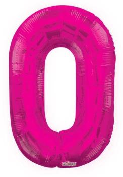 34" Foil Balloon nº 0 - Pink