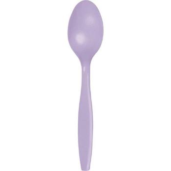 Set of 24 dessert spoons - Lilac Creative Converting