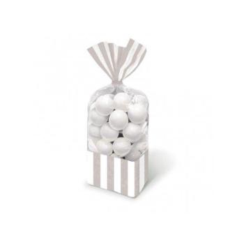 10 Candy Bags - Silver