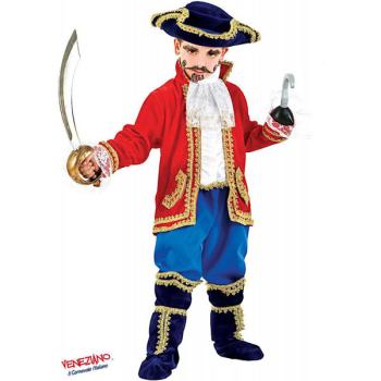 Captain Hook Carnival Costume - Velvet - 3 to 6 Years - 4 Ye