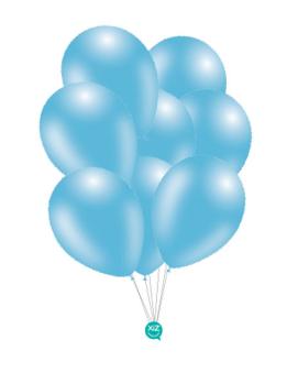 Saco de 50 Balões Metalizado 30cm - Azul Céu XiZ Party Supplies