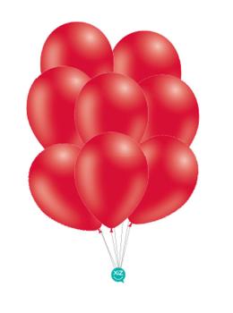 Saco de 100 Balões Pastel 25cm - Vermelho