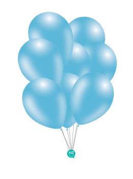 Bag of 100 Metallic Balloons 30 cm - Sky Blue