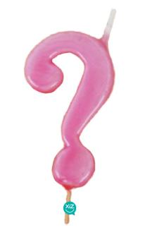 Question Mark Candle 6cm - Lilac