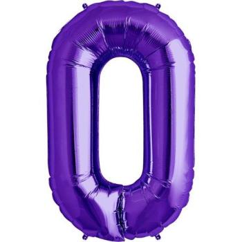 34" Foil Balloon nº0 - Purple