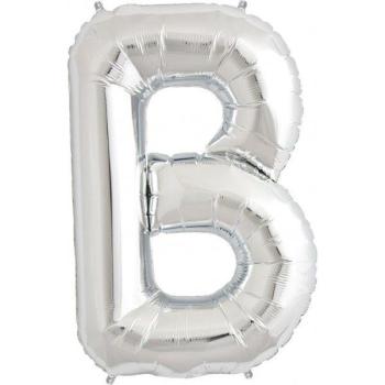 16" Letter B Foil Balloon - Silver NorthStar
