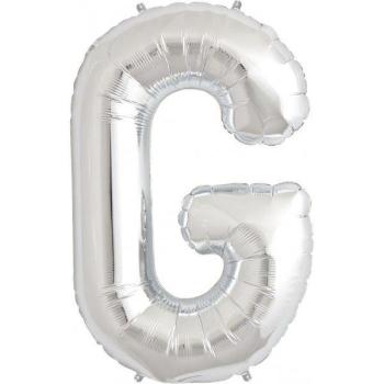 16" Letter G Foil Balloon - Silver