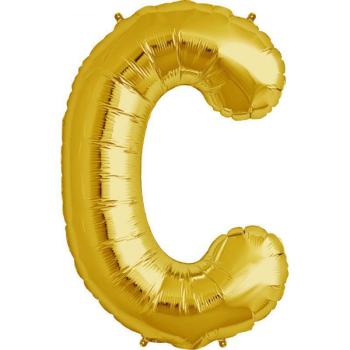 16" Letter C Foil Balloon - Gold