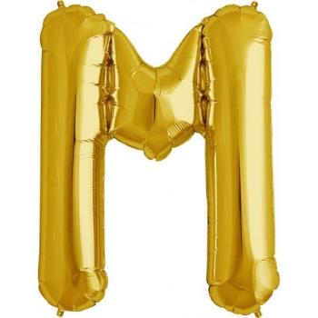 Balão Foil 16" Letra M - Ouro