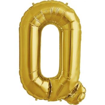Balão Foil 16" Letra Q - Ouro