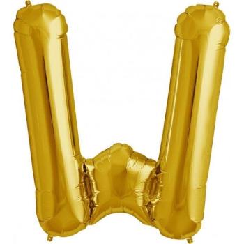 Balão Foil 16" Letra W - Ouro