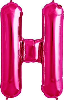 16" Letter H Foil Balloon - Pink