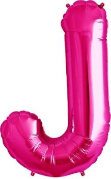 16" Letter J Foil Balloon - Pink