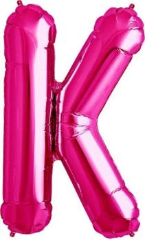 16" Letter K Foil Balloon - Pink