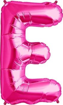 16" Letter E Foil Balloon - Pink