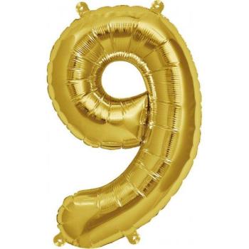 Balão Foil 16" nº9 - Ouro