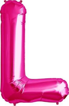 16" Letter L Foil Balloon - Pink