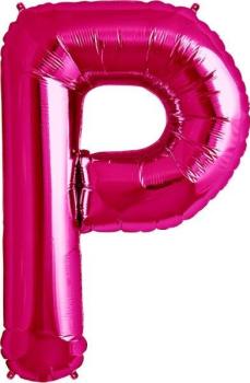 16" Letter P Foil Balloon - Pink